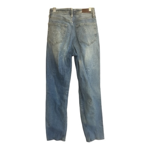 Hollister Distressed High Rise Light Blue Denim Mom Jeans Size 23 - Picture 3 of 9